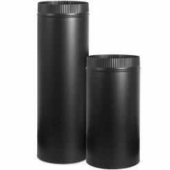 Imperial Mfg Black Stove Pipe 8 inch X 24 inch 24 Gauge - Fireplace Accessories
