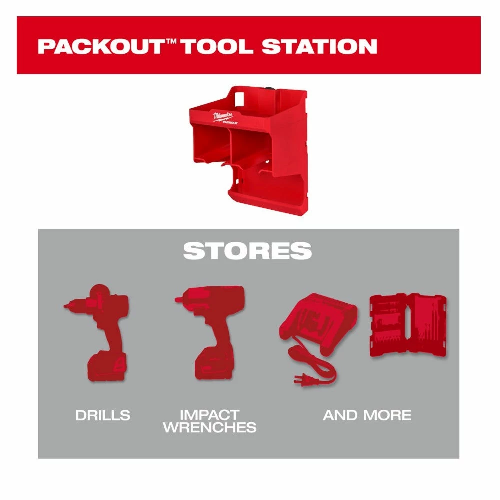 Milwaukee PACKOUT™ Tool Station - 48-22-8343 - Tool Holders & Equipment Storage 6 Milwaukee PACKOUT™ Tool Station - 48-22-8343 - Tool Holders & Equipment Storage - Image 4