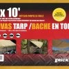 Erickson 8 x 10 Canvas Tarp 57072-MID - Covers