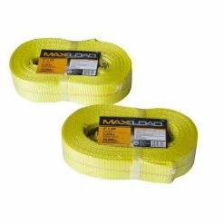 Max Load Polyester 2 inch x 20 Foot Tow Straps Set of 2 37009 - Straps & Tie Downs