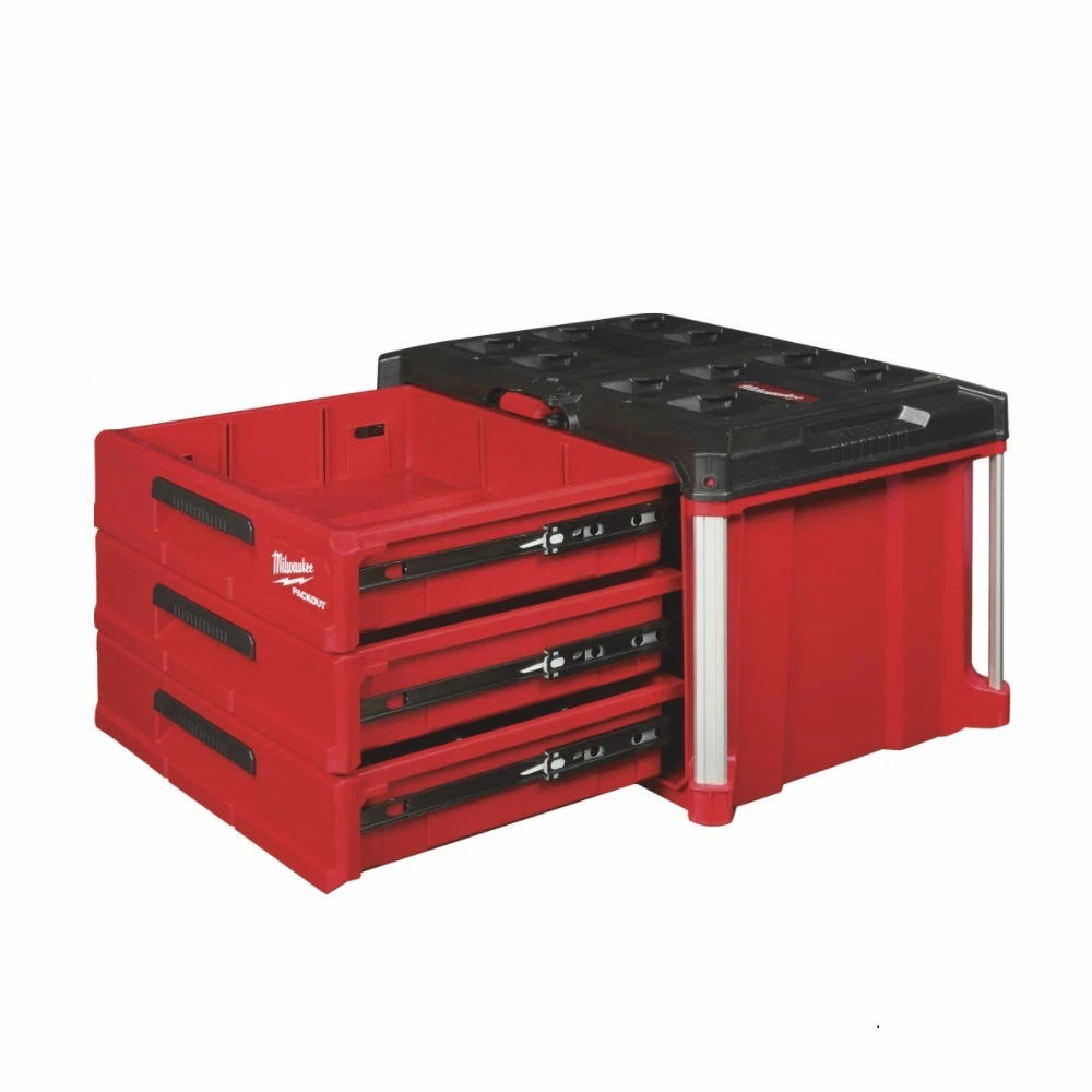 Milwaukee PACKOUT™ 22" Modular 3-Drawer Tool Box - 48-22-8443 - Storage Tubs 7 Milwaukee PACKOUT™ 22" Modular 3-Drawer Tool Box - 48-22-8443 - Storage Tubs - Image 5