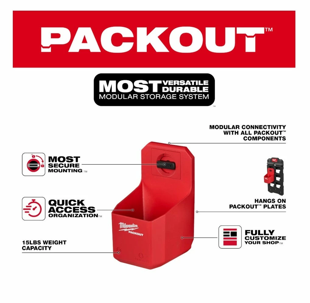 Milwaukee PACKOUT™ Organizer Cup - 48-22-8336 - Tool Holders & Equipment Storage 5 Milwaukee PACKOUT™ Organizer Cup - 48-22-8336 - Tool Holders & Equipment Storage - Image 3