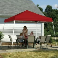 ShelterLogic 12 Foot x 12 Foot Popup Canopy Red Cover - 22545 - Car Ports -Cheap Storage & Moving Store 2bbd67fdc108d82a36fe1ae0c279add50166f062 072110326