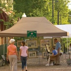 ShelterLogic 10 Foot x 15 Foot Popup Canopy HD - Straight Leg Desert Bronze Cover - 22554 - Car Ports -Cheap Storage & Moving Store 3abf98907ab347ec8a6fbc7268285c6962b33456 072110410