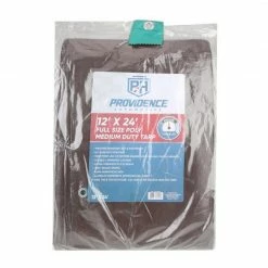 Providence Medium Duty 12 x 24 Tarp, Brown/Green - 89-202-0204 - Tarps