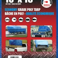 Erickson 10 x 16 Blue Poly Tarp 57111-MID - Tarps