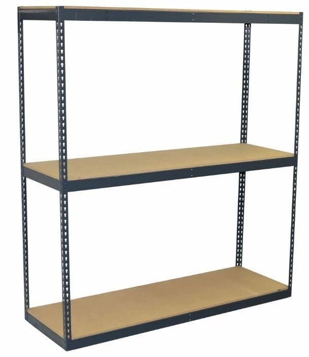 Jaken 72 x 24 x 84 3 Shelf 600 lb Cap. Heavy Duty Boltless Shelving - 3BW3-722484 - Car Ports
