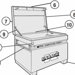 Knaack Replacement Left Cover Support 70053 - Tool Boxes -Cheap Storage & Moving Store 50390845b08bbbbda825a6b7fa55b3f98acc4d36 162391148 1