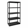 Gracious Living Heavy-Duty Non-Adjustable 5 Ventilated Shelves, Black - 91005MAXIT1C25 - Shelving