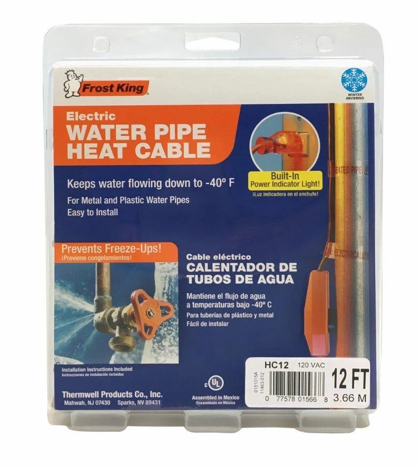 Frost King Electric Water Pipe Heat Cable 12 Foot HC12A - Tool Holders & Equipment Storage 3 Frost King Electric Water Pipe Heat Cable 12 Foot HC12A - Tool Holders & Equipment Storage