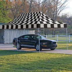 ShelterLogic 10 Foot x 20 Foot Popup Canopy Checkered Flag Cover - 22533 - Car Ports -Cheap Storage & Moving Store 5c7aca707e31cad79bf49cc8922a0eb966613526 072110203