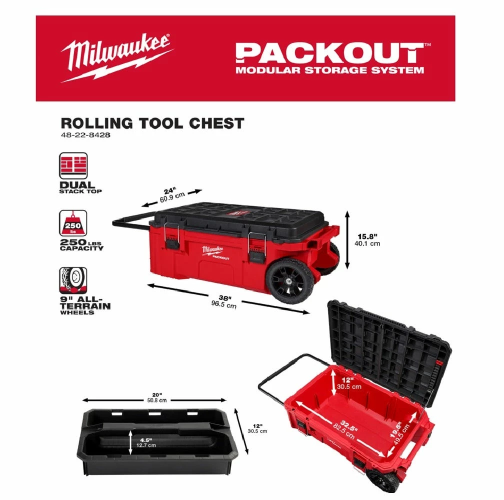 Milwaukee® Packout™ 2-Wheel Cart - 48-22-8415 - Tool Boxes 6 Milwaukee® Packout™ 2-Wheel Cart - 48-22-8415 - Tool Boxes - Image 4