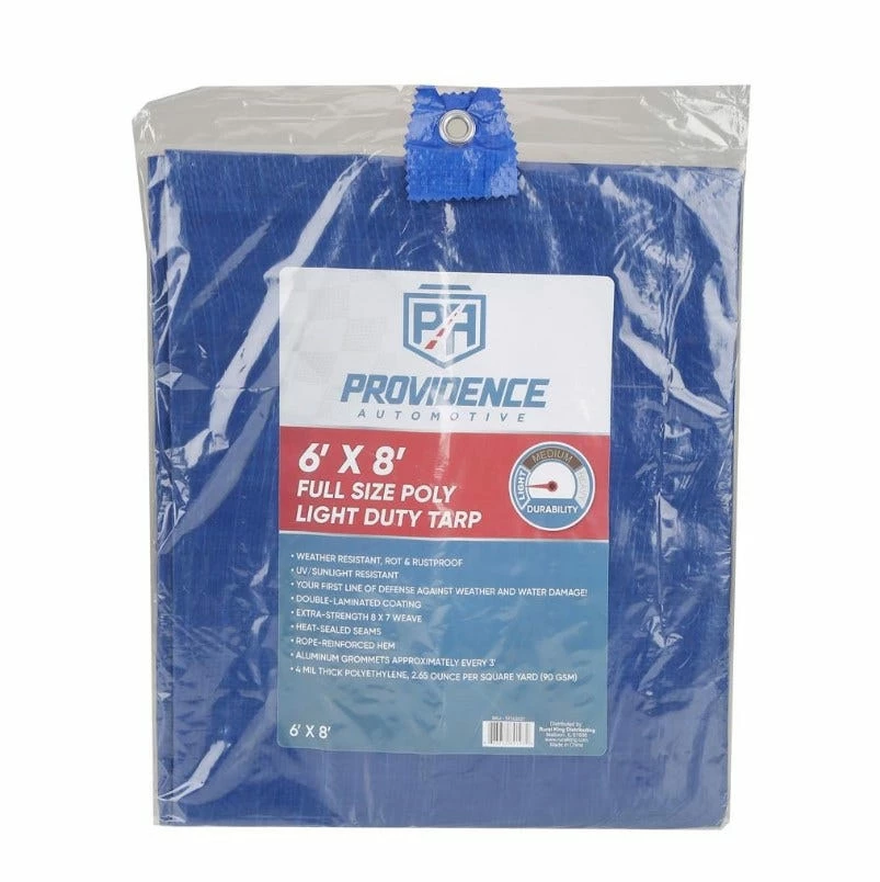 Providence 6 x 8 Light Duty Tarp, Blue - 89-193-0204 - Tarps 3 Providence 6 x 8 Light Duty Tarp, Blue - 89-193-0204 - Tarps