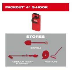 Milwaukee PACKOUT™ 4" S-Hook - 48-22-8333 - Tool Holders & Equipment Storage -Cheap Storage & Moving Store 608272a5b31bbbf7f06a26eccf971bbed49c2096 2022013219 5