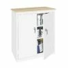 Steel Cabinets USA 36 x 18 x 42 2 Shelf with 2 Doors Plastic Top - BL-364PT-WHITE - Storage Cabinets