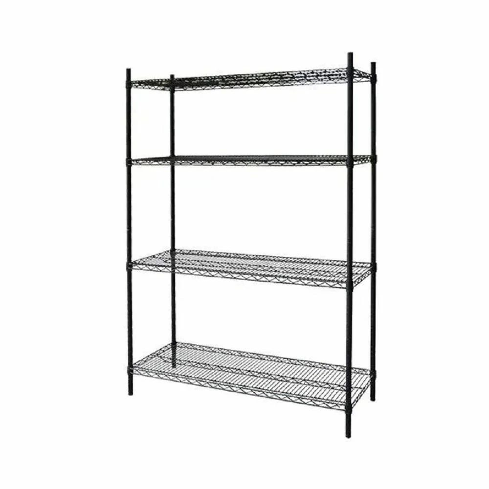Various Brands 4 Tier Wire Shelf Black 36X14X54 - RK1436BK4 - Shelving 3 Various Brands 4 Tier Wire Shelf Black 36X14X54 - RK1436BK4 - Shelving