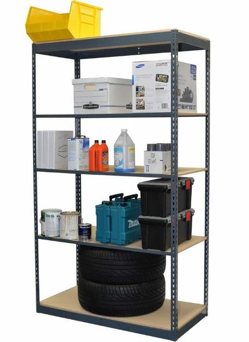 Jaken 60 x 18 x 84 5 Shelf 250 lb Cap. Medium Duty Boltless Shelving - 3AW5-601884 - Car Ports - Image 2