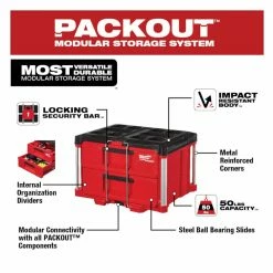 Milwaukee® Packout™ 2-Drawer Tool Box - 48-22-8442 - Tool Boxes 12 Milwaukee® Packout™ 2-Drawer Tool Box - 48-22-8442 - Tool Boxes -Cheap Storage & Moving Store 9bc49b4002ed0c5f0527bc962f042254d1e4c524 15389916 5