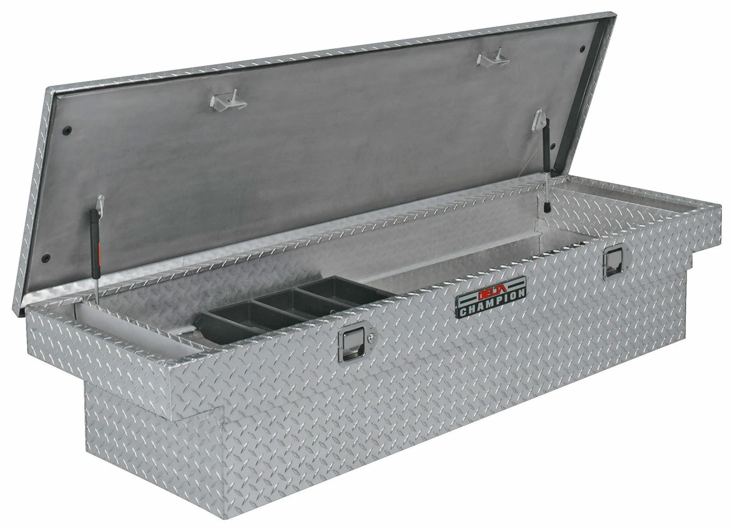 Delta Champion Full Size Aluminum Single Lid Crossover, Bright - 1-232000 - Tool Boxes 3 Delta Champion Full Size Aluminum Single Lid Crossover, Bright - 1-232000 - Tool Boxes