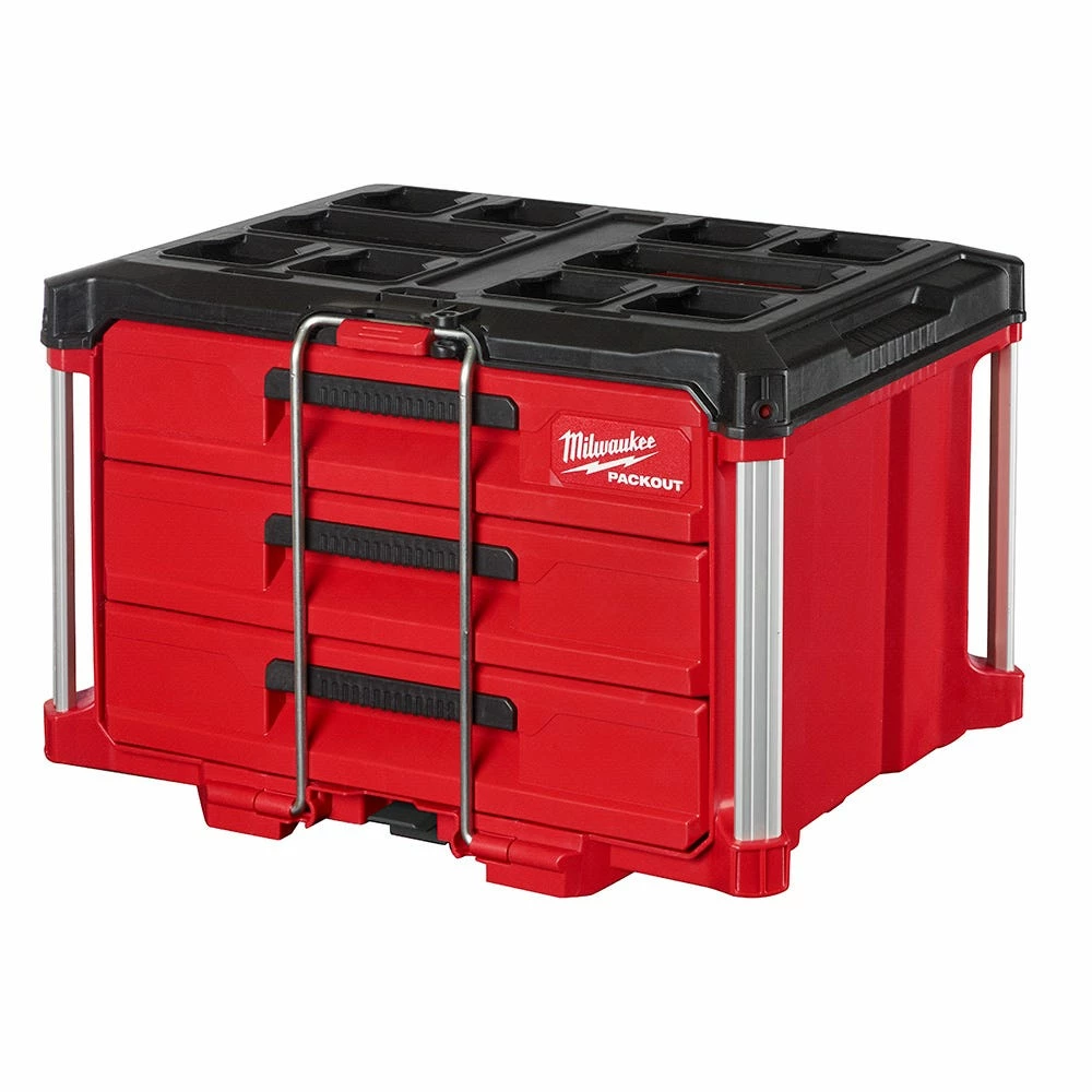 Milwaukee PACKOUT™ 22" Modular 3-Drawer Tool Box - 48-22-8443 - Storage Tubs 20 Milwaukee PACKOUT™ 22" Modular 3-Drawer Tool Box - 48-22-8443 - Storage Tubs - Image 18