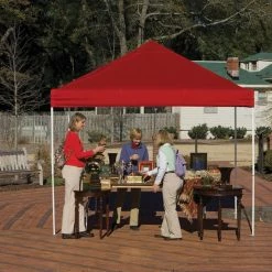 ShelterLogic 10 Foot x 10 Foot Popup Canopy Red Cover - 22561 - Car Ports -Cheap Storage & Moving Store a0347499efdfae33d71685ca2a35b3f77a64fa17 072110478