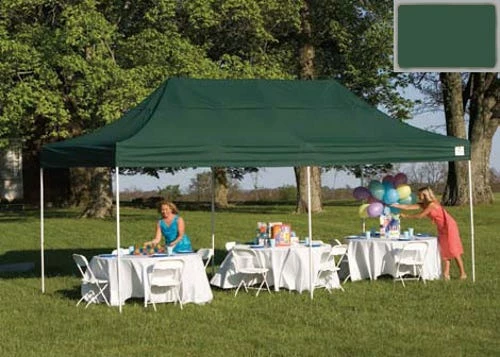 ShelterLogic 10 Foot x 20 Foot Popup Canopy with Green Cover - 22582 - Car Ports