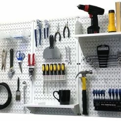 Wall Control 4 ft White Wide Pegboard Organizer Kit 30WRK400W - Car Ports