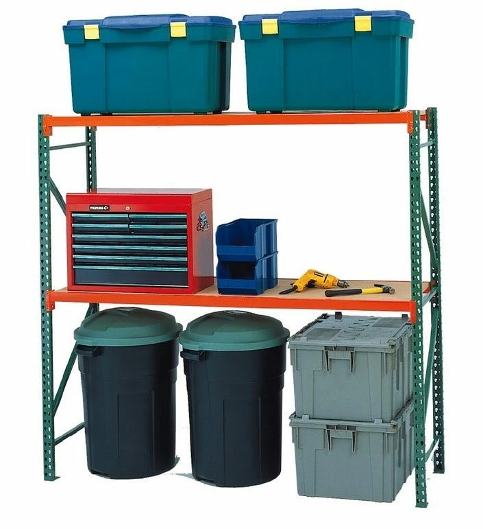 Jaken 96 x 18 x 72 2 Shelves 1600 lb Cap. Bulk Rack Shelving - KS3W-9618072 - Car Ports - Image 4