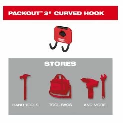 Milwaukee PACKOUT™ 3" Curved Utility Hook - 48-22-8335 - Tool Holders & Equipment Storage -Cheap Storage & Moving Store baebad20ebc7c8fc4b88338c167097a1d6114884 2022013221 4