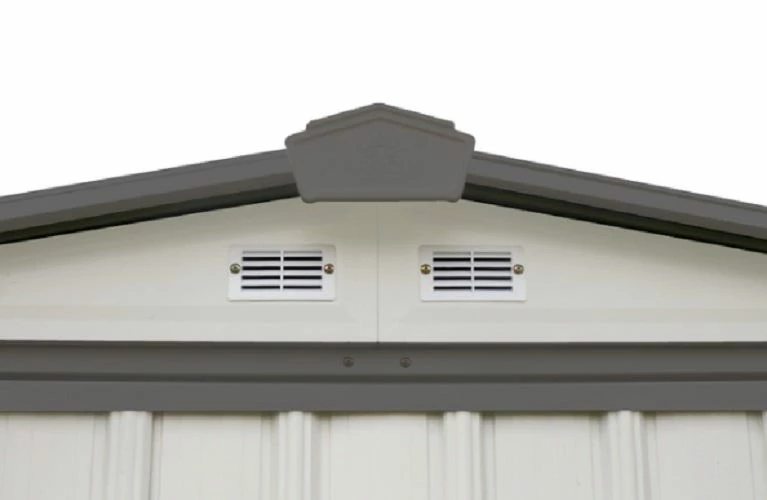 ShelterLogic EZEE Shed 6 Foot X 5 Foot Storage Shed in Cream with Charcoal Trim EZ6565LVCRCC - Garages, Sheds & Steel Buildings 3 ShelterLogic EZEE Shed 6 Foot X 5 Foot Storage Shed in Cream with Charcoal Trim EZ6565LVCRCC - Garages, Sheds & Steel Buildings