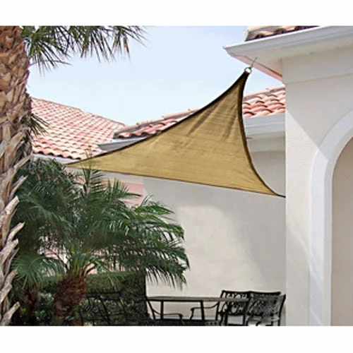 ShelterLogic Sand Triangle Sun Shade Sail 12 Foot x 12 Foot - 25728 - Car Ports 5 ShelterLogic Sand Triangle Sun Shade Sail 12 Foot x 12 Foot - 25728 - Car Ports - Image 3