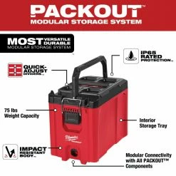 Milwaukee PACKOUT™ 10" Compact Portable Tool Box with Adjustable Dividers and Interior Storage Tray - 48-22-8422 - Tool Boxes -Cheap Storage & Moving Store c17031a2211e5f95cb2d2c98ab7e9630e901db6e 48 22 8422 2