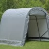 ShelterLogic 8 Foot x 8 Foot x 8 Foot Round Style Shelter Grey Cover - 76803 - Car Ports -Cheap Storage & Moving Store c52deef066153a7f66cb50182e2121da01930361 072111655