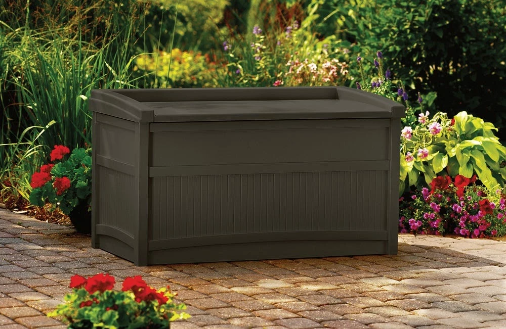 Various Brands Suncast 50 Gallon Deck Box with Seat - SSW1200 - Outdoor Decor 3 Various Brands Suncast 50 Gallon Deck Box with Seat - SSW1200 - Outdoor Decor - Image 2