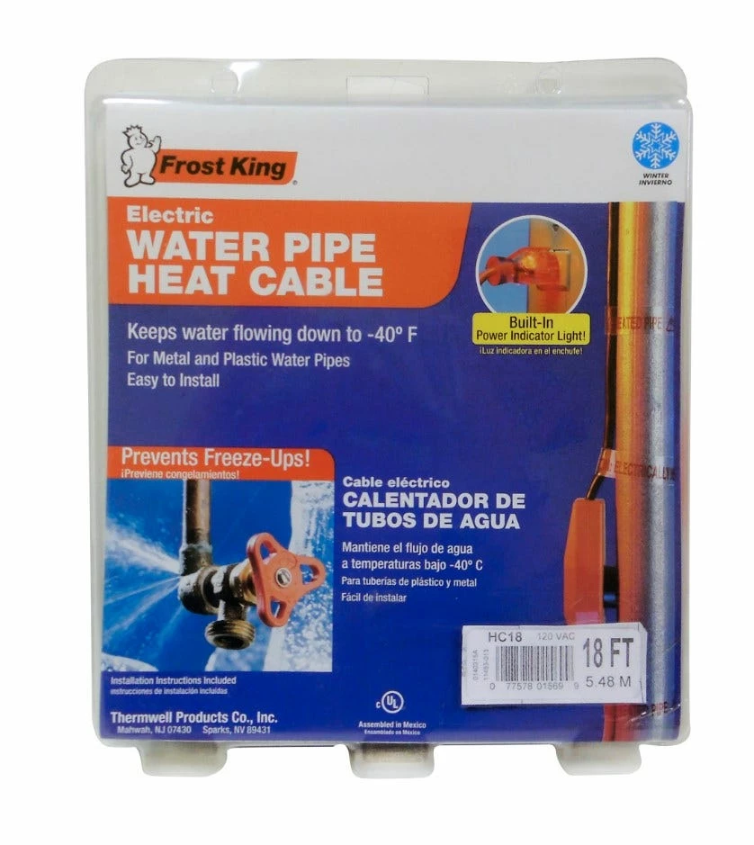 Frost King Electric Water Pipe Heat Cable 18 Foot HC18A - Tool Holders & Equipment Storage 3 Frost King Electric Water Pipe Heat Cable 18 Foot HC18A - Tool Holders & Equipment Storage