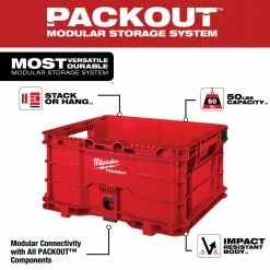 Milwaukee PACKOUT™ 18.6" Tool Storage Crate Bin with Carrying Handles - 48-22-8440 - Storage Tubs -Cheap Storage & Moving Store e5e58827b6818f7b252bb799c6b15d8e4bd37cfa 48 22 8440 2