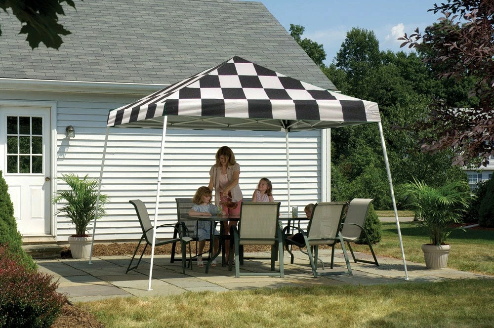ShelterLogic 12 Foot x 12 Foot Popup Canopy Checkered Flag Cover - 22549 - Car Ports 4 ShelterLogic 12 Foot x 12 Foot Popup Canopy Checkered Flag Cover - 22549 - Car Ports - Image 2