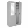 Steel Cabinets USA 36 x 21 x 72 2 Shelf with a Wardrobe 2 Doors - W-3672DSM-G - Storage Cabinets