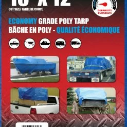 Erickson 10 x 12 Blue Poly Tarp 57006-MID - Tarps