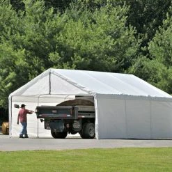 ShelterLogic 18 Foot x 20 Foot White Canopy Enclosure Kit - 26775 - Car Ports -Cheap Storage & Moving Store f9ff31d3eaec92c0316ddfb6fc71e047b482f2e9 072111024