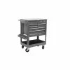 Crimson Force 30 Inch 5 Drawer Tool Cart Gray - 24570005 - Tool Boxes