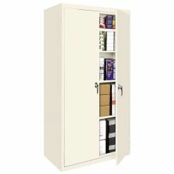 Steel Cabinets USA 30 x 15 x 72 4 Fixed Shelves with 2 Doors - FS-357-PUTTY - Storage Cabinets